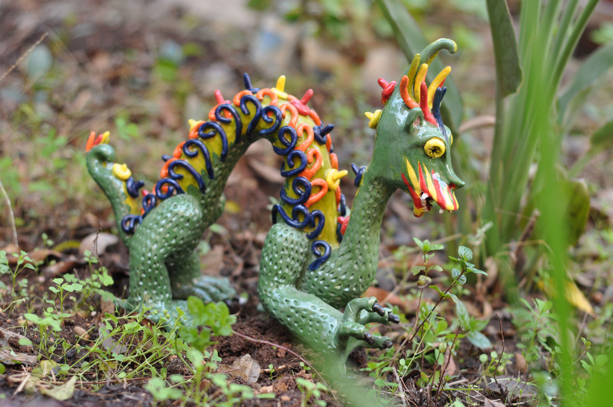 Ceramic Dragon Sculpture