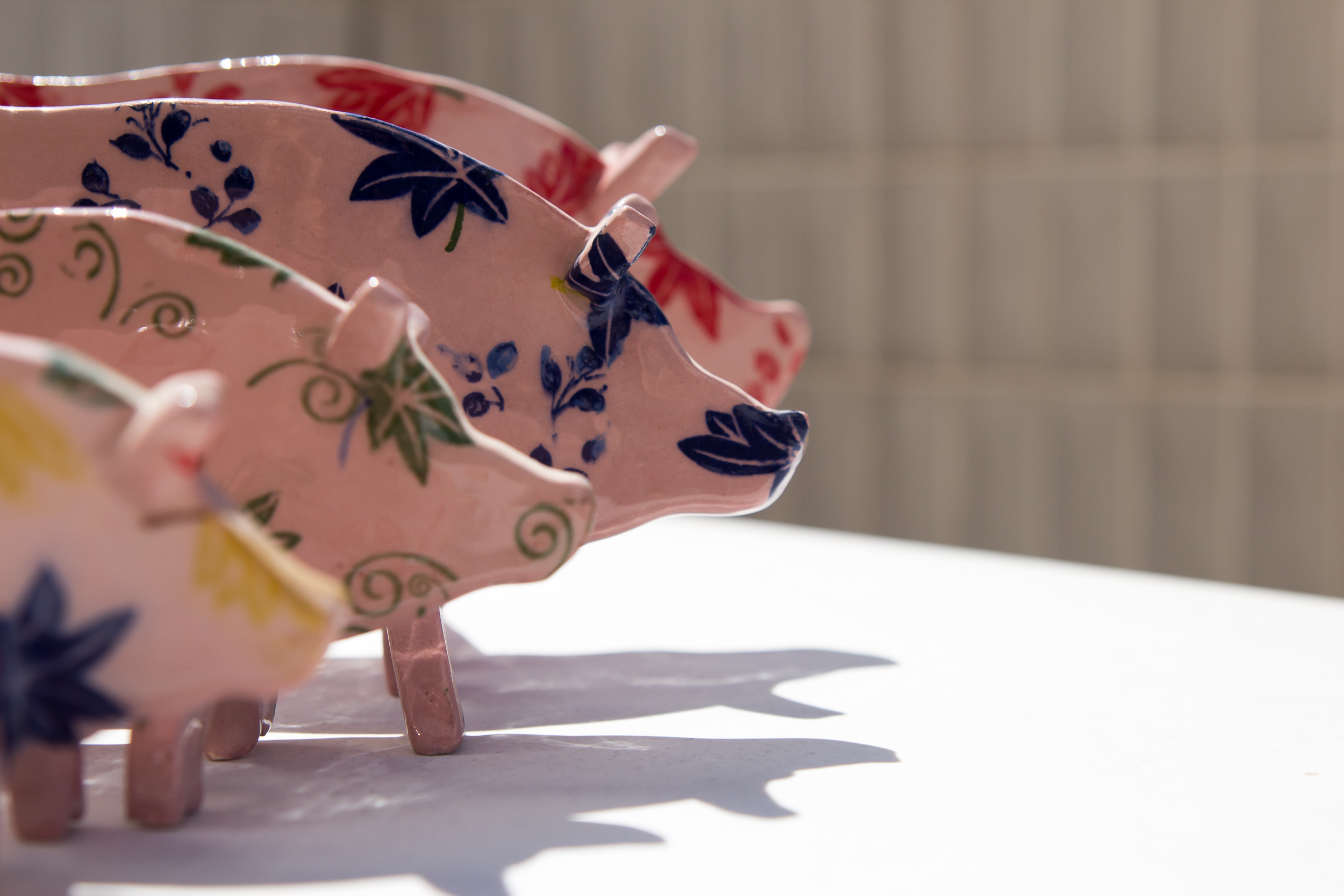Ceramic Pig Figurines