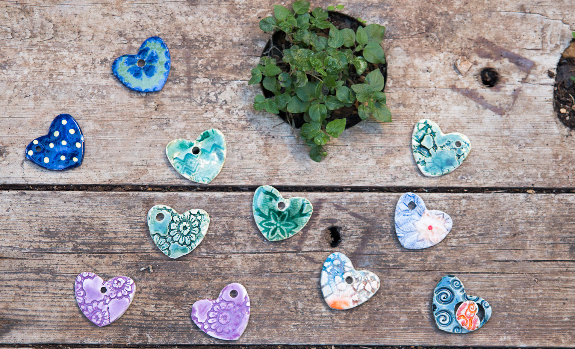 Handcrafted ceramic hearts - custom orders